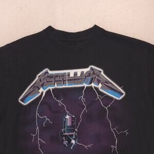 Metallica Band Crew Neck Graphic Short Sleeve T Shirt Mens Size Medium M Black
